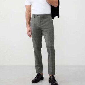 Stylish Banana Republic Gray Checkered Pants Slim Tapered Fit Handsome New tags